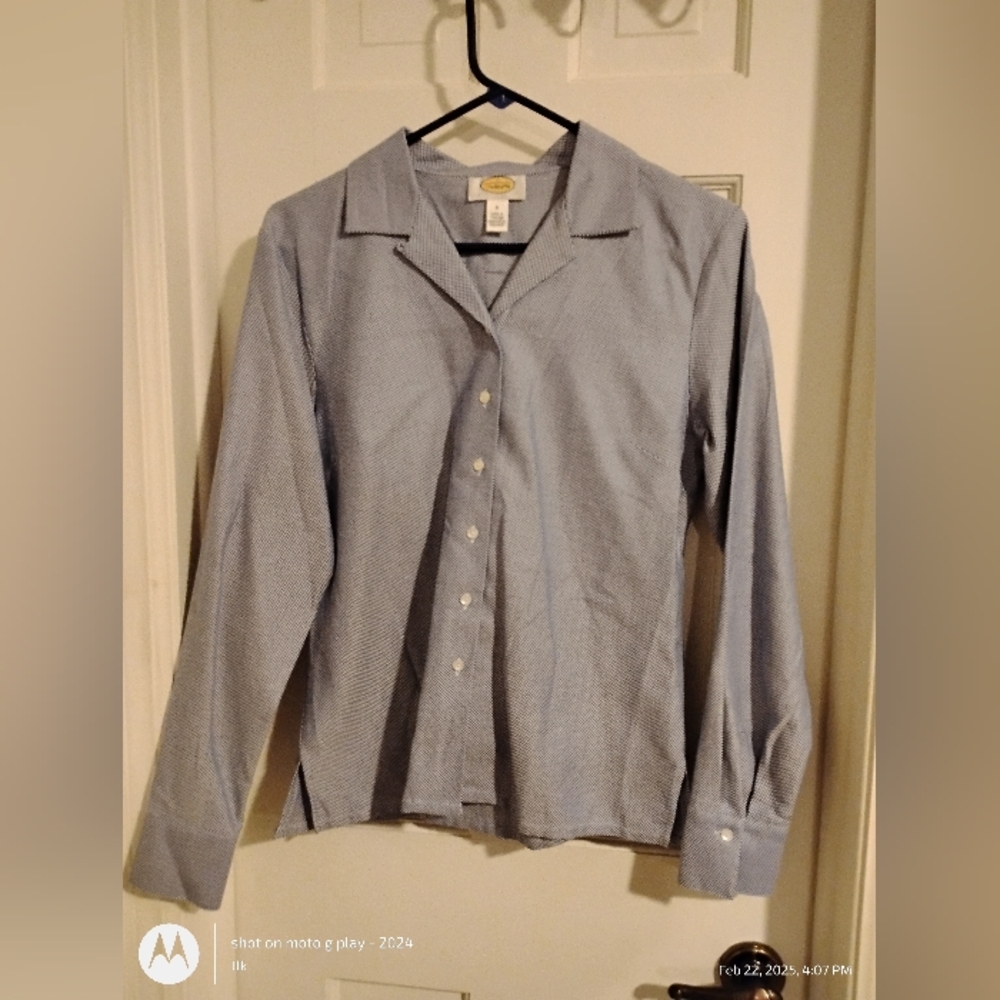 Talbots Checkered Button Down Shirt - image 1